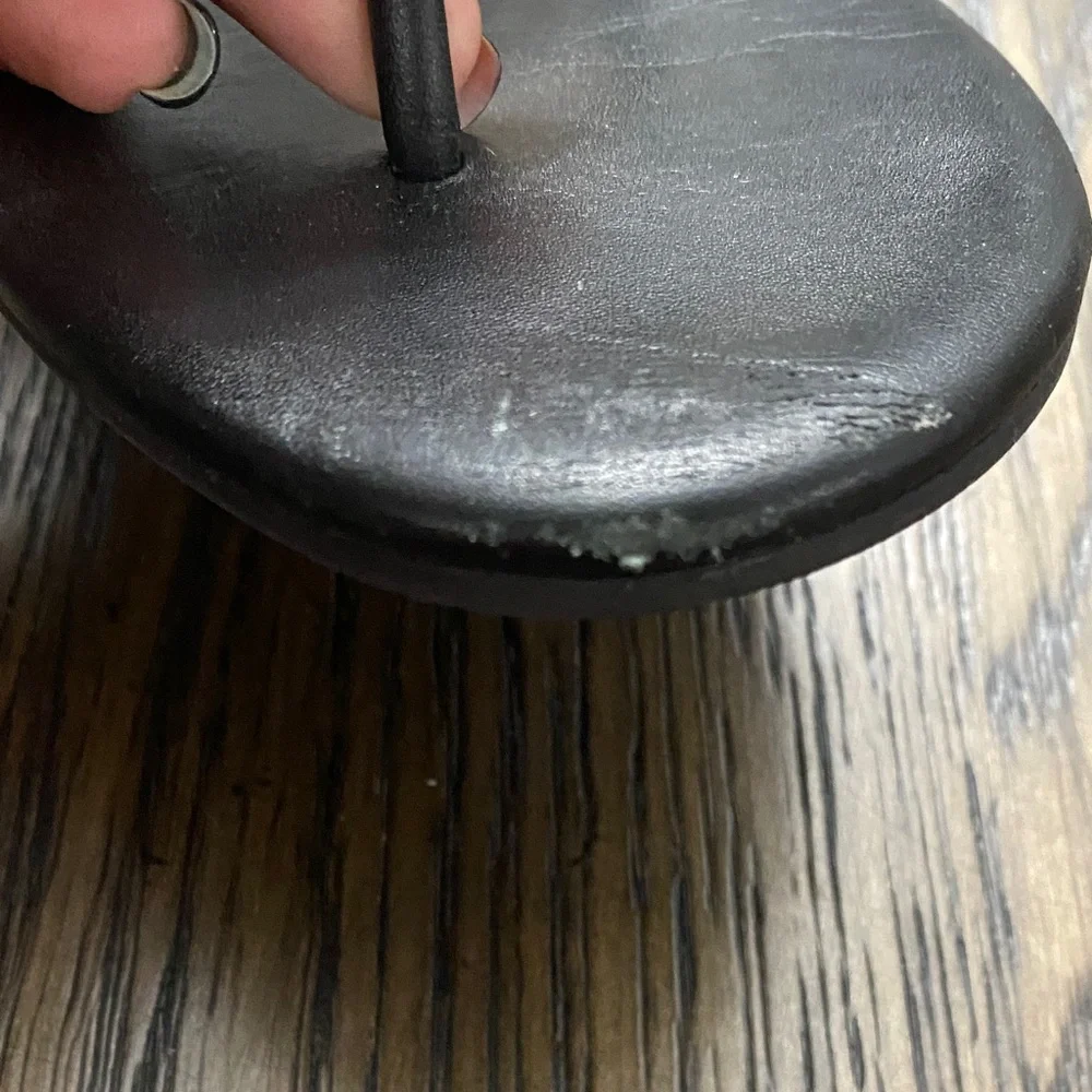 Tory Burch Black Leather Miller Sandals - Picture 5 of 7